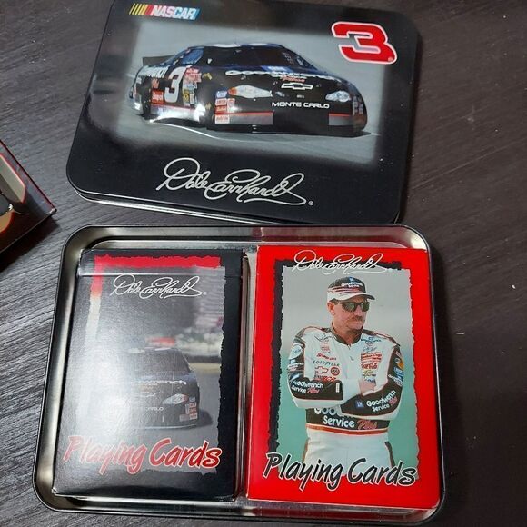 Collectible 2001 Set of 2 Sealed Playing Cards in a 3D Collector's TinNASCAR Dal - Picture 2 of 3